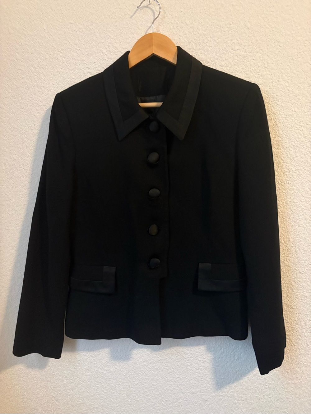 Vintage Classic Union Made Black Women's Button-Front Jacket
